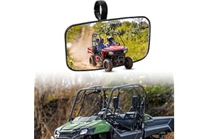 POKIAUTO Center Rear View Mirror for Honda Pioneer 520 2021-2025/500 2015-2023/700 2017-2025 Accessories, UTV Adjustable Inte