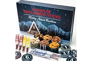 Advent Calendar 2025 – Limited Edition Christmas Gift Box with 12 Gourmet Meat and Nut Snacks – A 12 Day Holiday Countdown fo