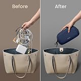 tomtoc Electronic Organiser Travel Pouch Water Resistant Dual Compartment Tech view 5