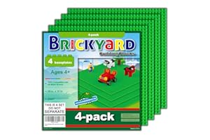 Brickyard Building Blocks Baseplates, Large Thick Base Plates for Building Bricks, for Activity Table or Displaying Toys