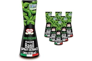 Turci Italian Basil Extract Spray 1.69 fl. oz (6 Pack) - A Flavor-Packed Finishing Touch on Hot/Cold Dishes - Natural Extract, Non-GMO - Preservative Free, No Artificial Flavor/Color