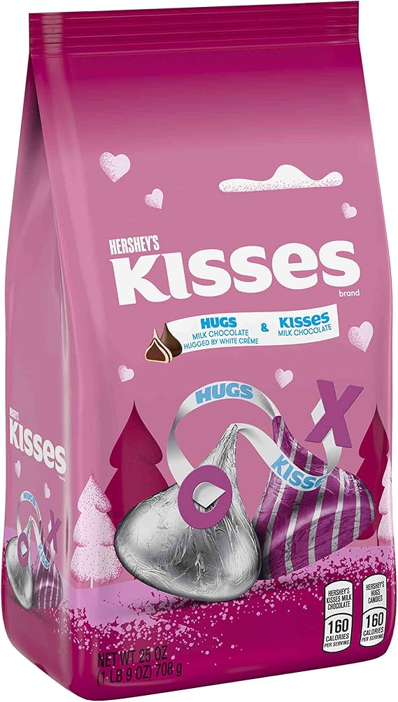 Hershey's Hugs and Kisses Valentine's Day Chocolate Candy Assortment