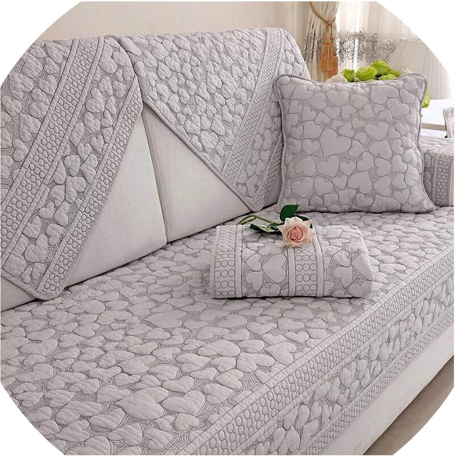 Wboll Cotton Embroidery Sofa Cover Couch Towel Home
