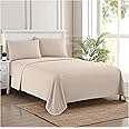 California King Sheet Sets - Breathable Luxury Sheets with Full Elastic & Secure Corner Straps Built In - 1800 Supreme Collection Cal King Deep Pocket Bedding Set, Sheet Set, California King, Beige