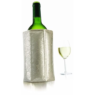 Vacu Vin 38805626 Rapid Ice Active Cooler Wine Bottle Chilling Sleeve, Standard, Platinum