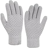 FZ FANTASTIC ZONE Womens Winter Gloves with Touchscreen Warm Chenille Knit Thermal Gloves for Women Cold Weather Gifts