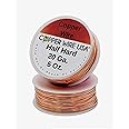 Solid Bare Copper Round Wire 5 Oz Spool Half Hard 12 to 30 Ga (20 Ga - 108 Ft)