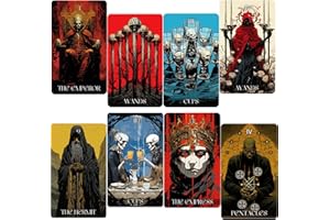 ZHQGYN 78 Tarot Cards, Tarot Cards Deck with Guide Book for Beginners, Fortune Telling Toys, Durable Cards, Suitable for Beginners to Experts, Creative Art Real Experience.