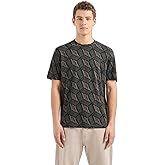 Armani Exchange Mens All Over Logo Creating 3D Effect Print Regular Fit Tee