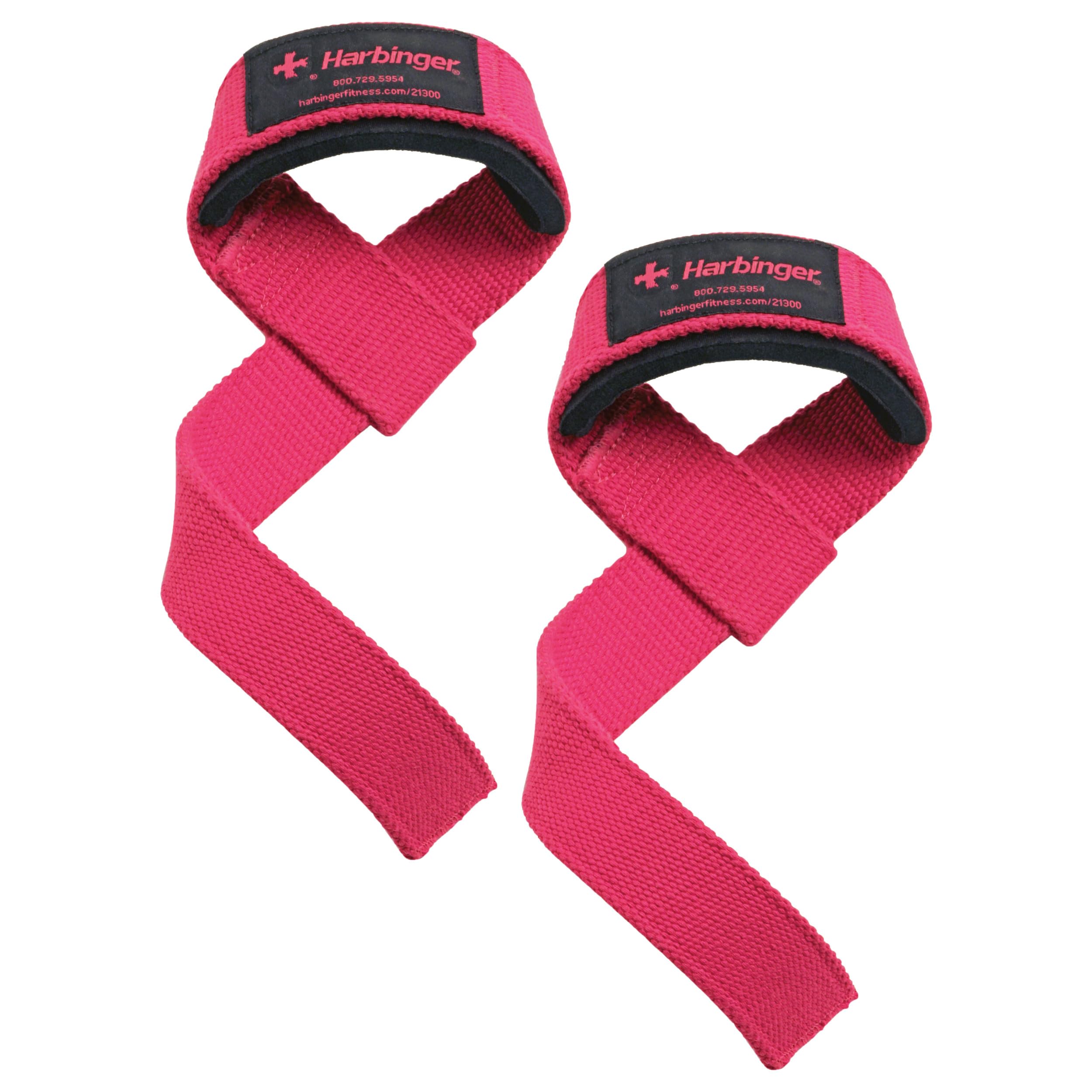 Harbinger Women's Padded Cotton Lifting Strap-Pink, One Size