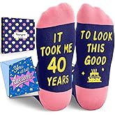 HAPPYPOP Birthday Gifts Ideas for Women - Socks for 30 40 60 70 Year Old Woman Female