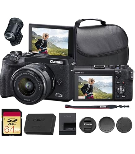 Amazon.com : Canon EOS M6 Mark II (Black)+Ef-M 15-45mm F/3.5-6.3