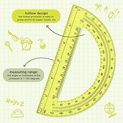Zonon 2 Pack 12'' Plastic Ruler and 6'' Plastic