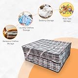 ANSIO Large Laundry Bags 5 Pack 60L x 25W x 50H cm with Zips Storage view 4