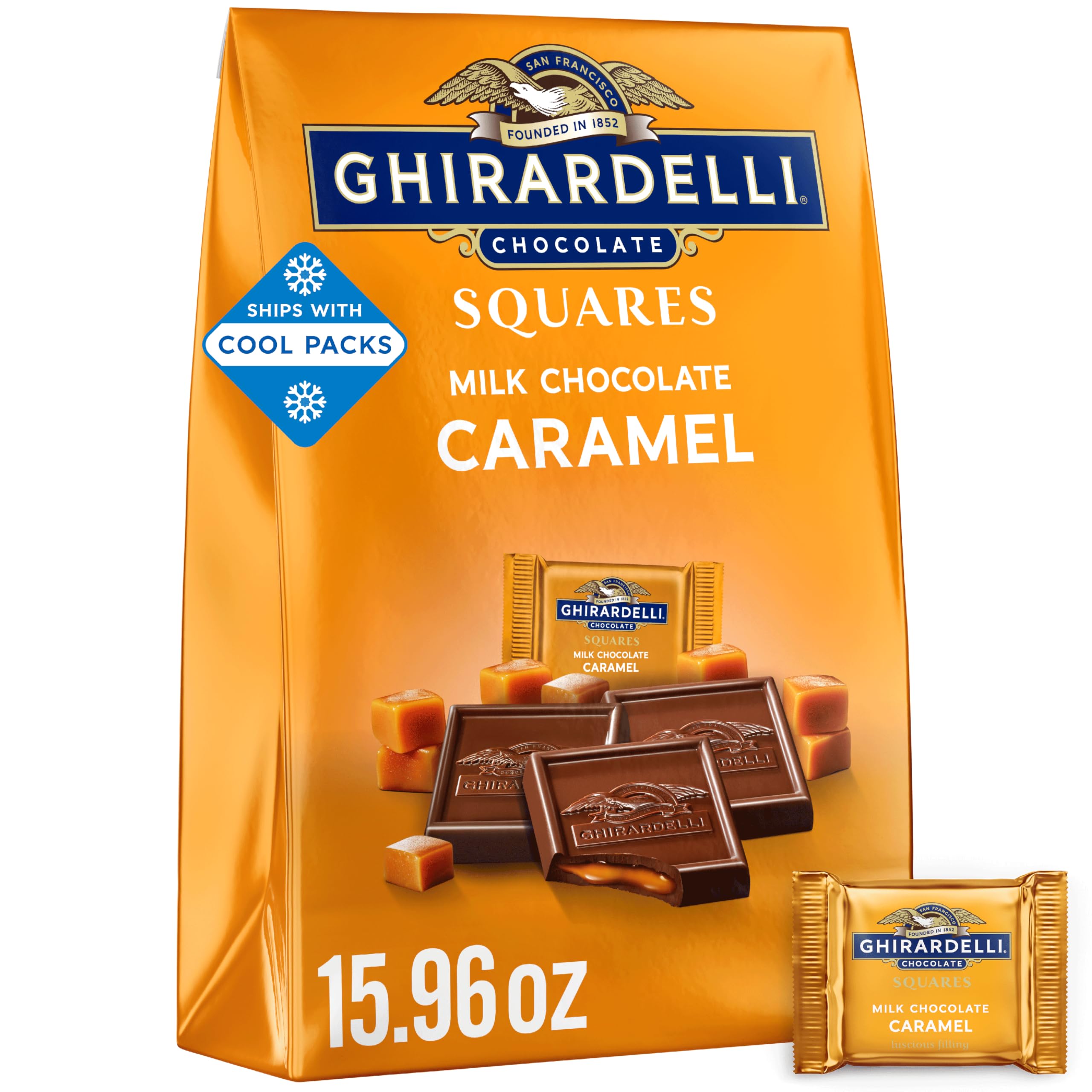 Ghirardelli Milk Chocolate SQUARES with Caramel