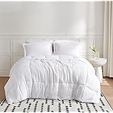 TRULY SOFT Garment Wash Solid White Full/Queen 3 Piece Comforter Set, Solid Color Themed, Oeko-TEX Certified Confidence