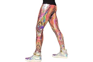 Revolver Fashion / Funstigators Festival Clothing: Men's Holographic Disco Meggings - Made in USA