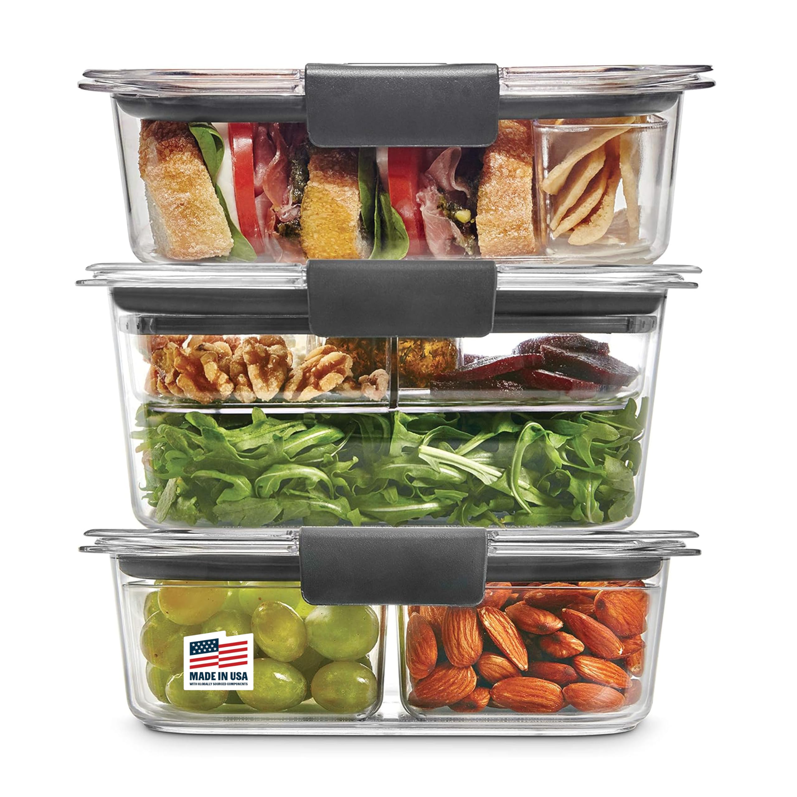 Rubbermaid Brilliance BPA-Free 3 Set Food Storage