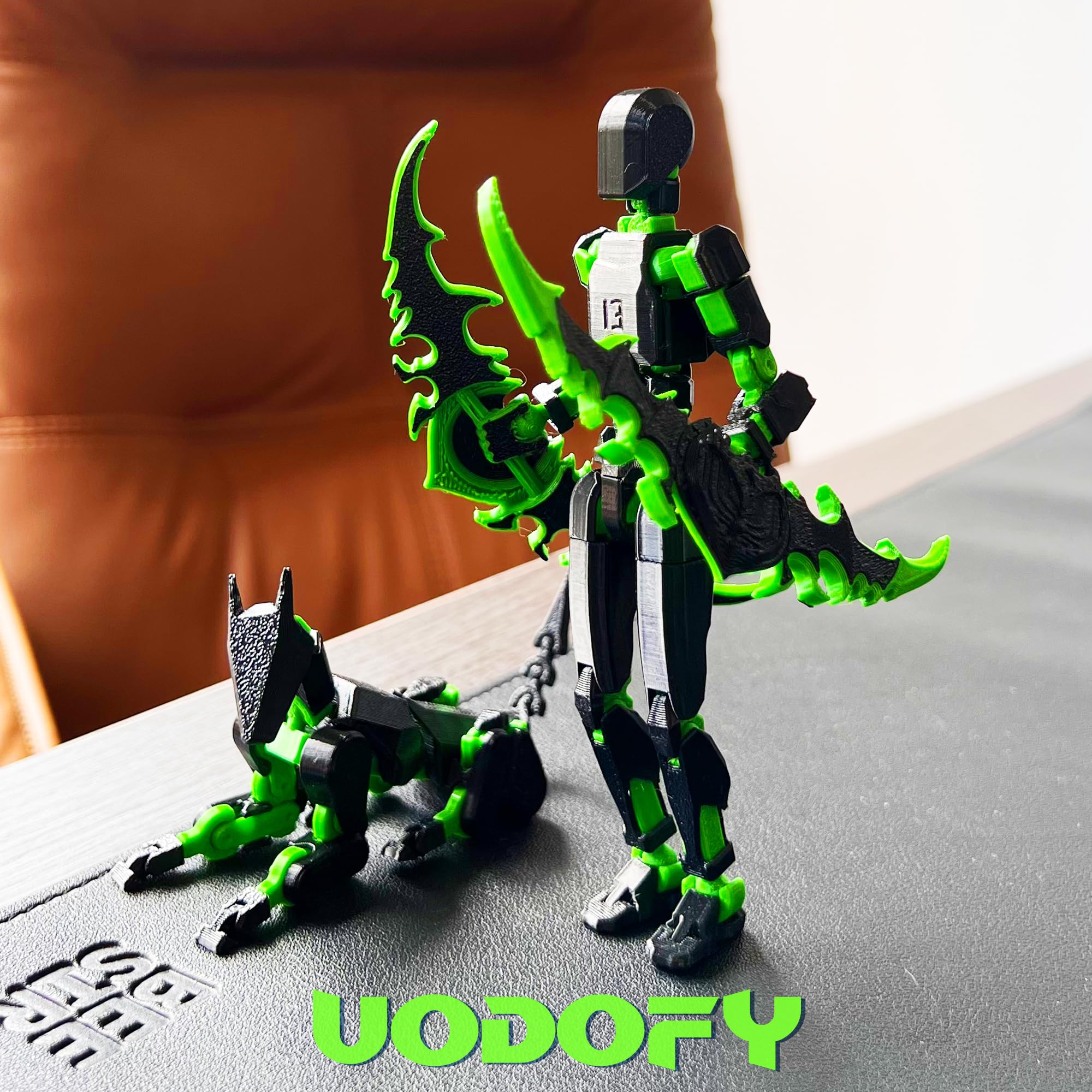 T13 (Assembly Completed) Action Figure Set, 3D Printed Toys Robo 13 Dummy 13 Titan 13 Nova 13 Stick Titan (Black + Green)