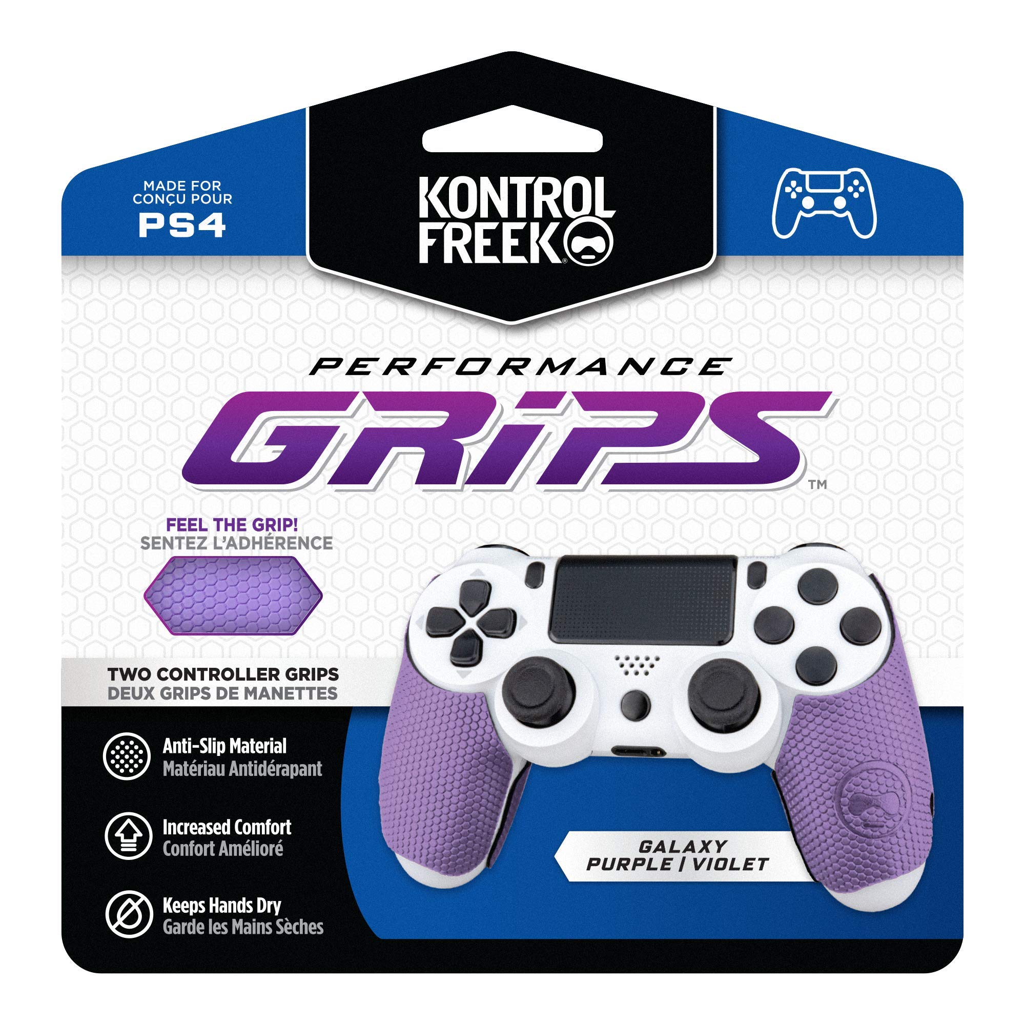 KontrolFreek Performance Grips for PlayStation 4 (PS4) Controller (Galaxy Purple)
