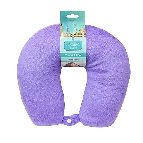 Yol Soft Velour Travel Pillow Cushion Microbeads Travel Comfort