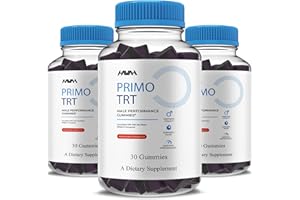HAVAH (3 Pack) Primo TRT Maximum Strength Performance Gummies PrimoTRT Gummy Supplement, Prime TRT Maximum Strength Advanced Shiljait Vitamin Support Supplement, Primo TRT Premium Gomitas (3 Month Supply)