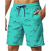 Yufawow 9 Inch Men Swim Trunks with Mesh Lining Breathable Quick Dry Drawstring Pockets for Summer Beach Travel Cruise