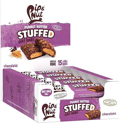 Pip & Nut Peanut Butter Stuffed Oat Bar Chocolate, 15 x 48g