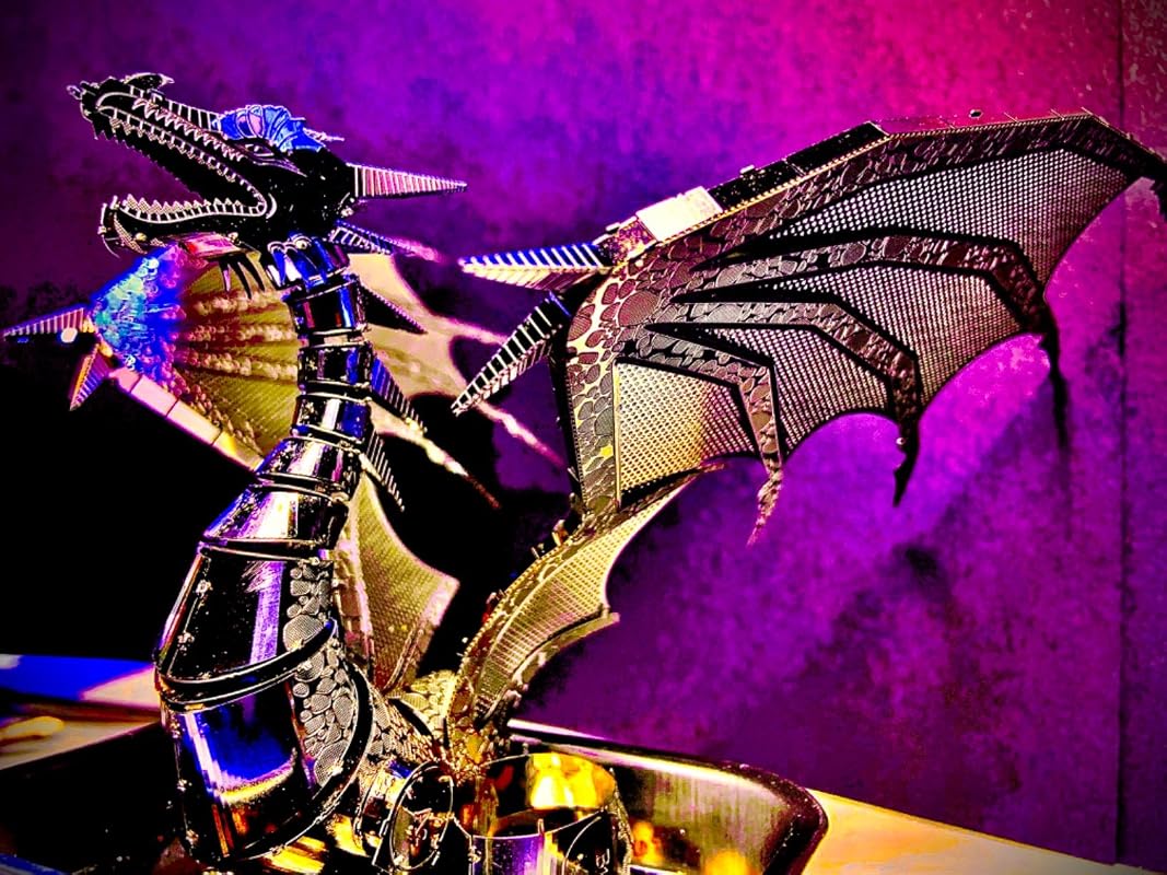 Fascinations ICONX Silver Dragon 3D Metal Model Kit | Mind Games Canada