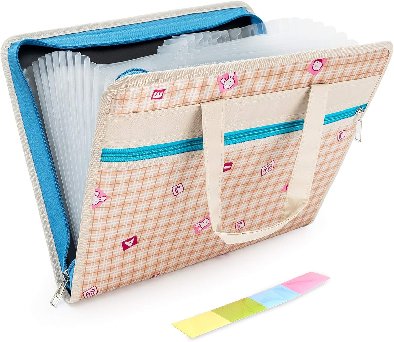 Caosent Portable A4 File Organizer Waterproof Oxford