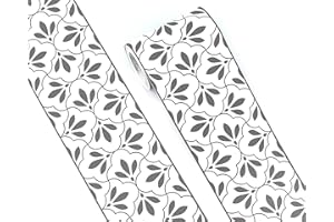 FLFK Wallpaper Border Black and White Patterns Peel and Stick Wall Border Self Adhesive Wallpapers for Living Room Bedroom Kitchen Bathroom 8"x240"