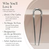 Kitsch French Hair Pins for Women Hematite 1pc Durable Metal Updo Pin view 3