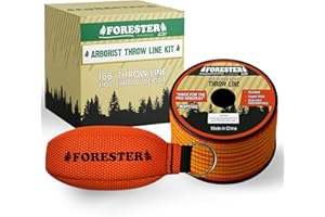 FORESTER Arborist Throw Line Kit | 11oz Throw Weight & 166ft Rope | Ultra Slick 100% Polyester Rope | Arborist Equipment For 