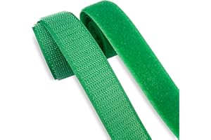 SHERIFFDRINK Green Hook and Loop Tape 1 inch Sew On Non-Adhesive Hook and Loop Green Tape 1 Yard Length Fastener Nylon Fabric Ideal for Military Gear Uniform Clothes Bags Shoes DIY Crafts