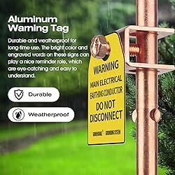 4FT Grounding Rod with Warning Tags, Portable