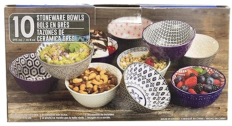 Amazon.com: Stoneware - Cuencos de postre, diseño impreso ...