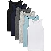 Cooraby 6 Pack Toddler Tank Top Kids Undershirts Soft Undershirt for Boys and Girls
