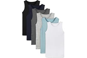 Cooraby 6 Pack Toddler Tank Top Kids Undershirts Soft Undershirt for Boys and Girls