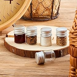 Tessco 100 Pcs 5 ml Mini Glass Bottles with Screw