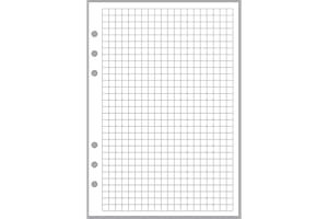 HANDY FORMS A5 Size Graph Paper Refill, Sized and Punched 6-Ring A5 Notebooks by Filofax, LV (GM), Kikki K, TMI, and Others. Sheet Size 5.83" x 8.27" (148mm x 210mm)