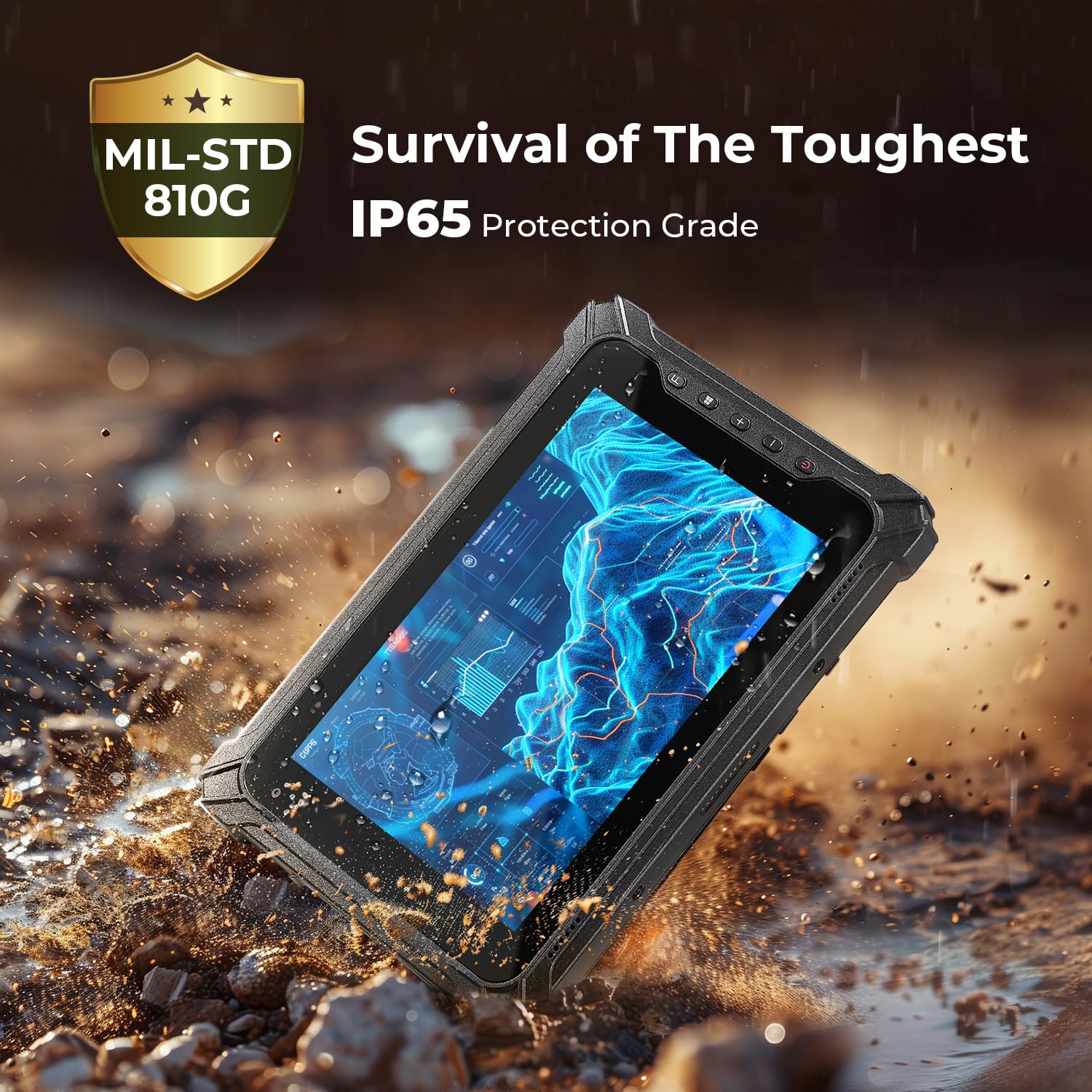 MUNBYN 2025 Rugged Windows Tablet IRT06, 8