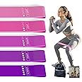 Resistance Loop Exercise Bands, Resistance Bands Exercise Bands for Home Fitness, Stretching, Strength Training, Physical Therapy,Elastic Workout Bands for Women Men Kids, Set of 5