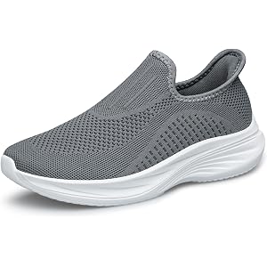 SILLENORTH Mens Slip On Walking Shoes Laceless Mesh Fashion Sneakers | Lightweight Breathable Comfortable Casual