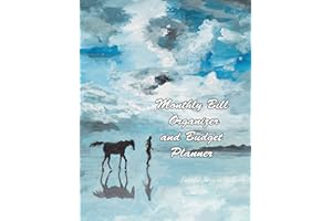 Monthly Bill Organizer and Budget Planner Beautiful Horse on the Beach: Extra Large 8.5 x11 Budget Book with Motivational Quotes (Smart Budget Books)