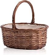 Wickerfield Wicker Wedding Flower Girls Basket 14x23x31 cm Natural Dye view 2