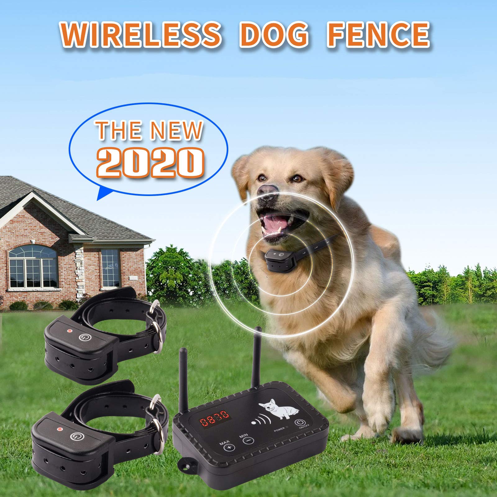 wireless dog fence with adjustable perimeter