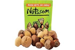 Nuts.com Mixed Nuts in Shell, No Brazil Nuts - 3 lb Bag, Natural, Includes Walnuts, Hazelnuts, Pecans, Almonds - Healthy Snack Sampler for Squirrels
