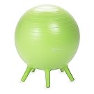 Gaiam Kids Stay-N-Play Children's Balance Ball - Flexible School Chair, Active Classroom Desk Seating with Stay-Put Stability Legs, Includes Air Pump, Lime Green, 45cm