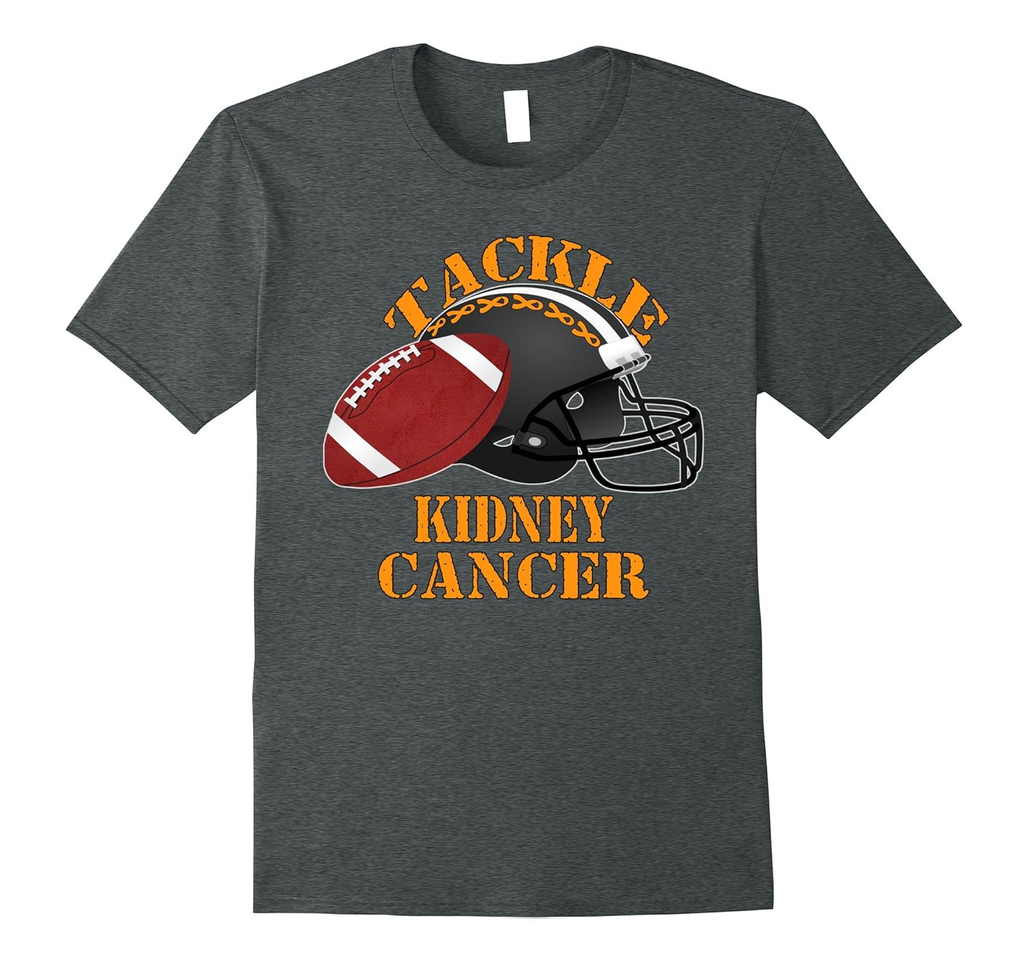 Orange Ribbon Kidney Cancer Survivor Shirt For Football Fans-ANZ