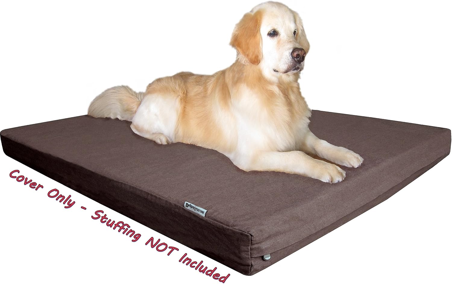 Dogbed4less 55X37X4 Inches Brown Color Denim Jean Dog Pet Bed External Zipper Cover - Replacement Cover only : Pet Supplies